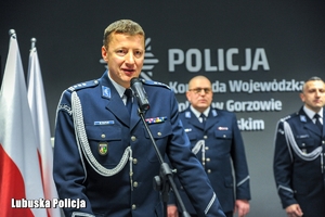 inspektor Marcin Sapun Zastępca Komendanta Wojewódzkiego Policji w Gorzowie Wielkopolskim